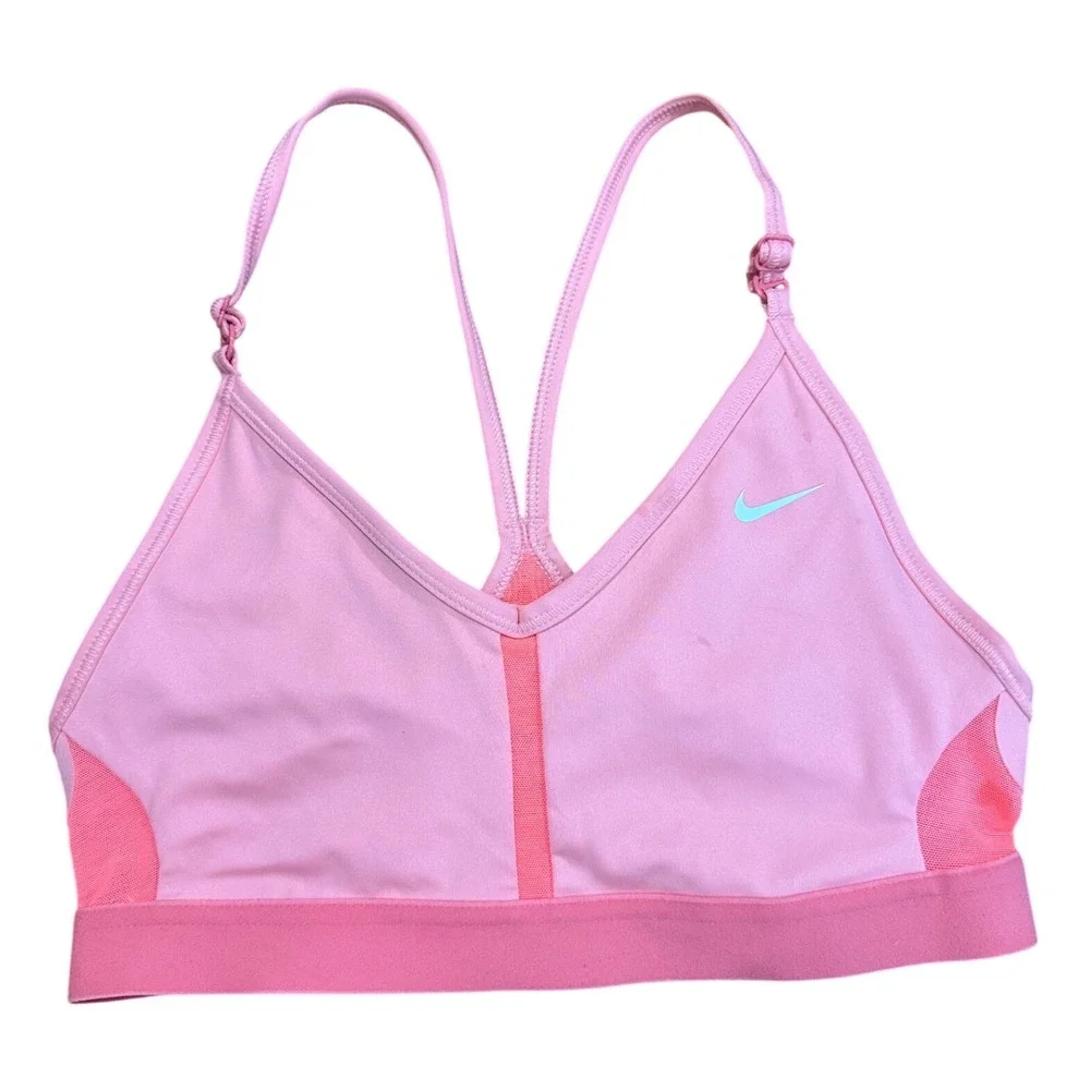 Nike‎ Womens Indy Light Support Dri-FIT Sports Bra Pink CZ4456-612 Size Small